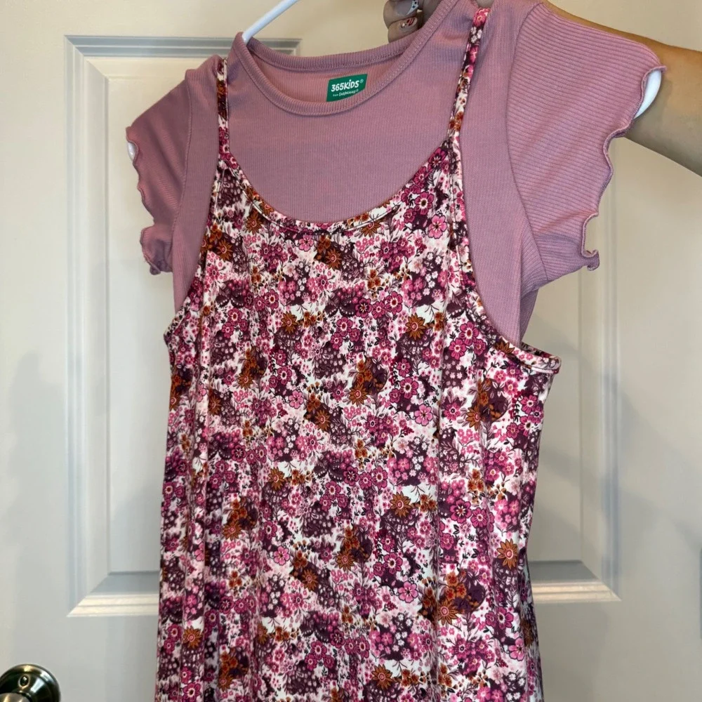 365 Kids‎ Girls Floral Dress with Top Outfit Size 8 - Cute Casual